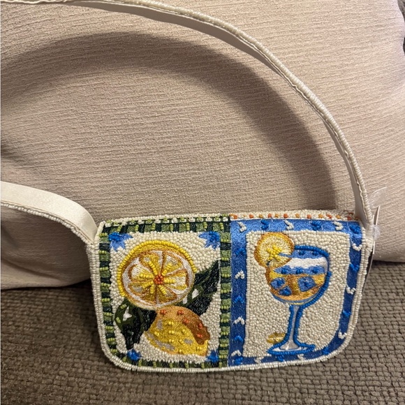 Viral Cocktail Fruit Beaded Shoulder Bag Made In India - Picture 2 of 2